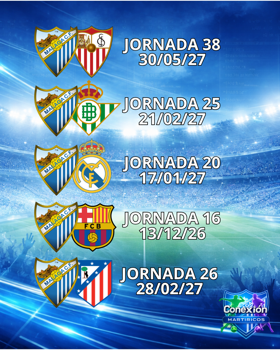 rivales málaga cf primera división